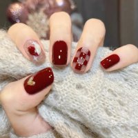 NA019 - Sweetheart Chessboard Glam Nails